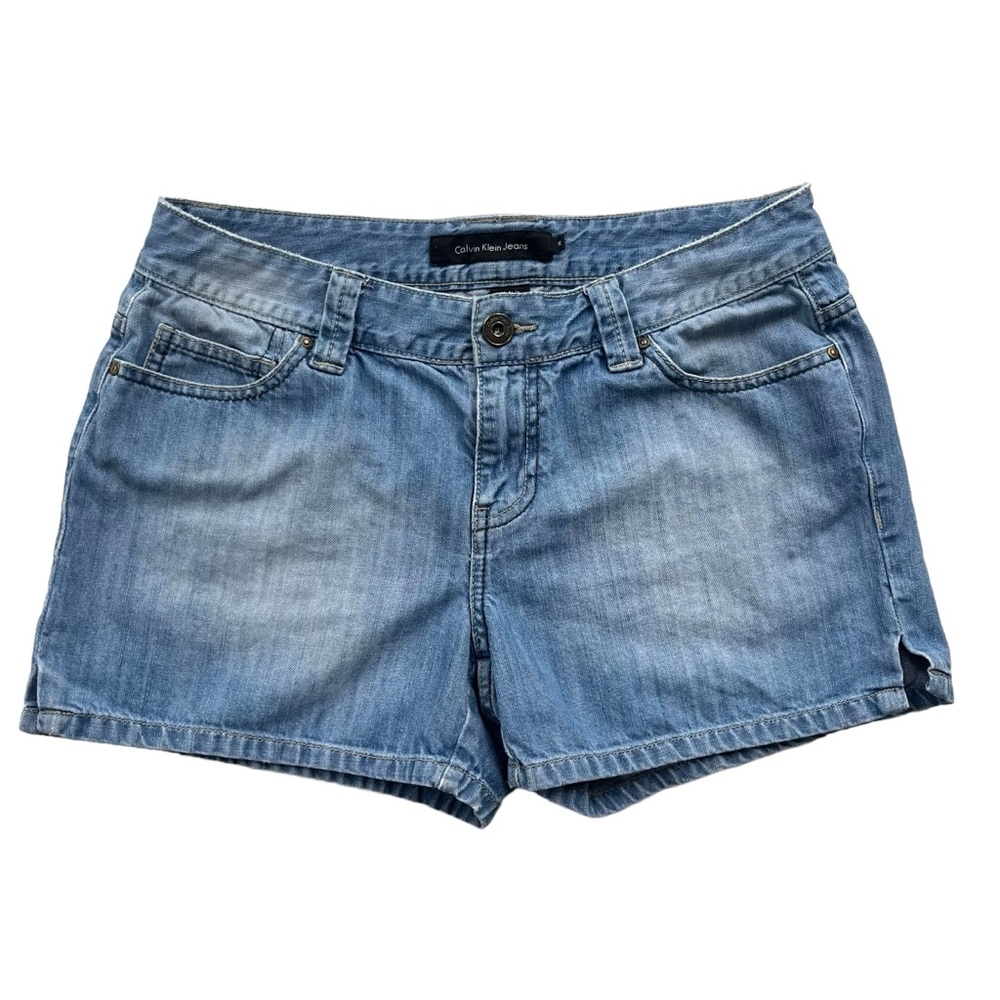 Calvin Klein Jeans Women Sz 10 Light Wash Denim Low Rise Y2K Jean Shorts WB98C64
